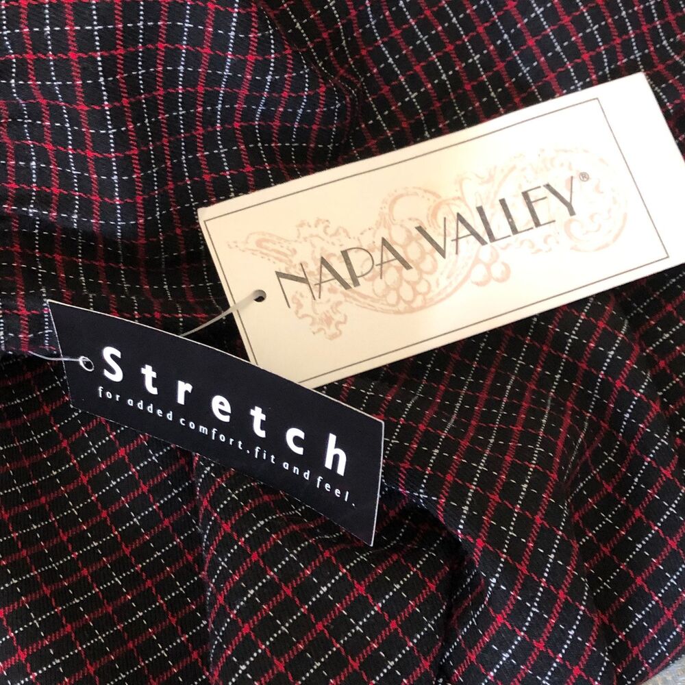High Waisted Plaid Stretch Slacks Size 14 NWT - Picture 7 of 7